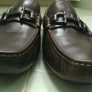 Mens Salvador Salvador Ferragamo Brown driver shoe